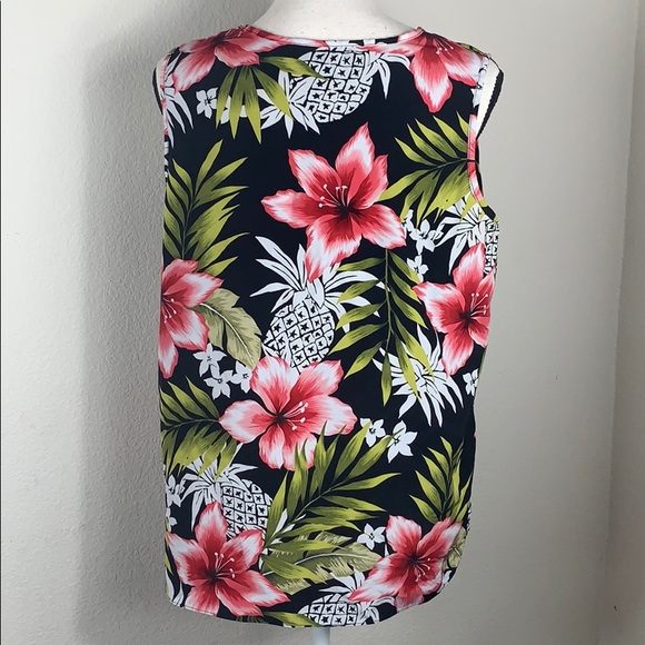Maggie Sweet bright tropical print sleeveless top - Picture 2 of 6